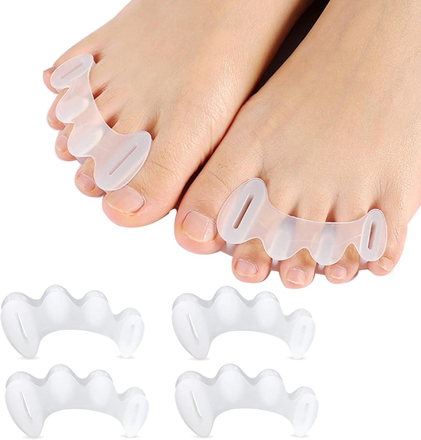 1 paire - Correcteur d'orteils en silicone