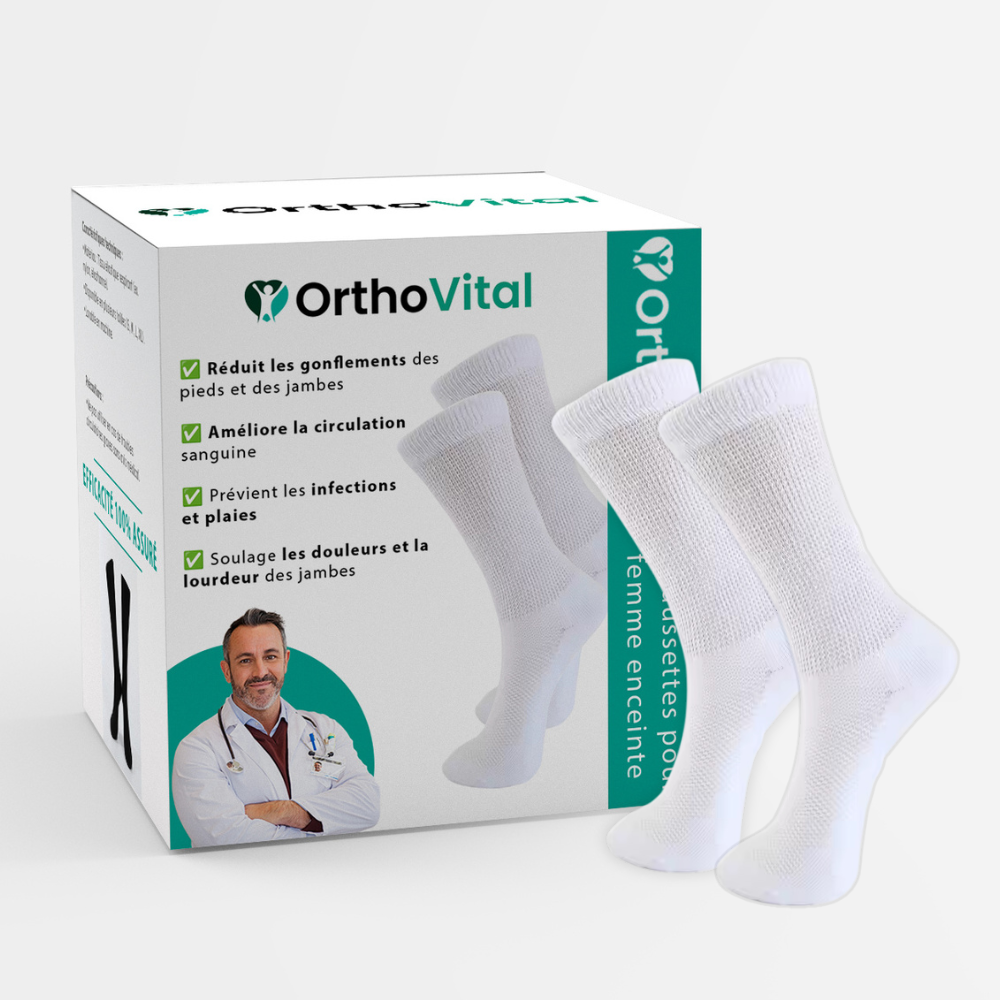 Chaussettes pour diabétique blanche